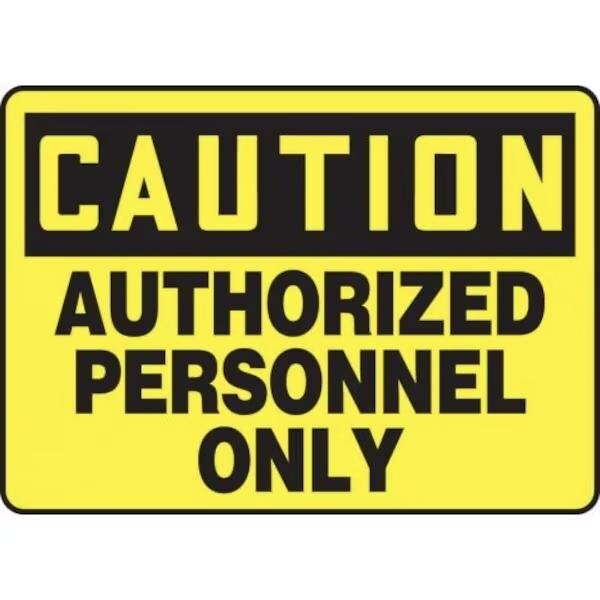 Accuform OSHA CAUTION SAFETY SIGN AUTHORIZED MADM602VP MADM602VP - main
